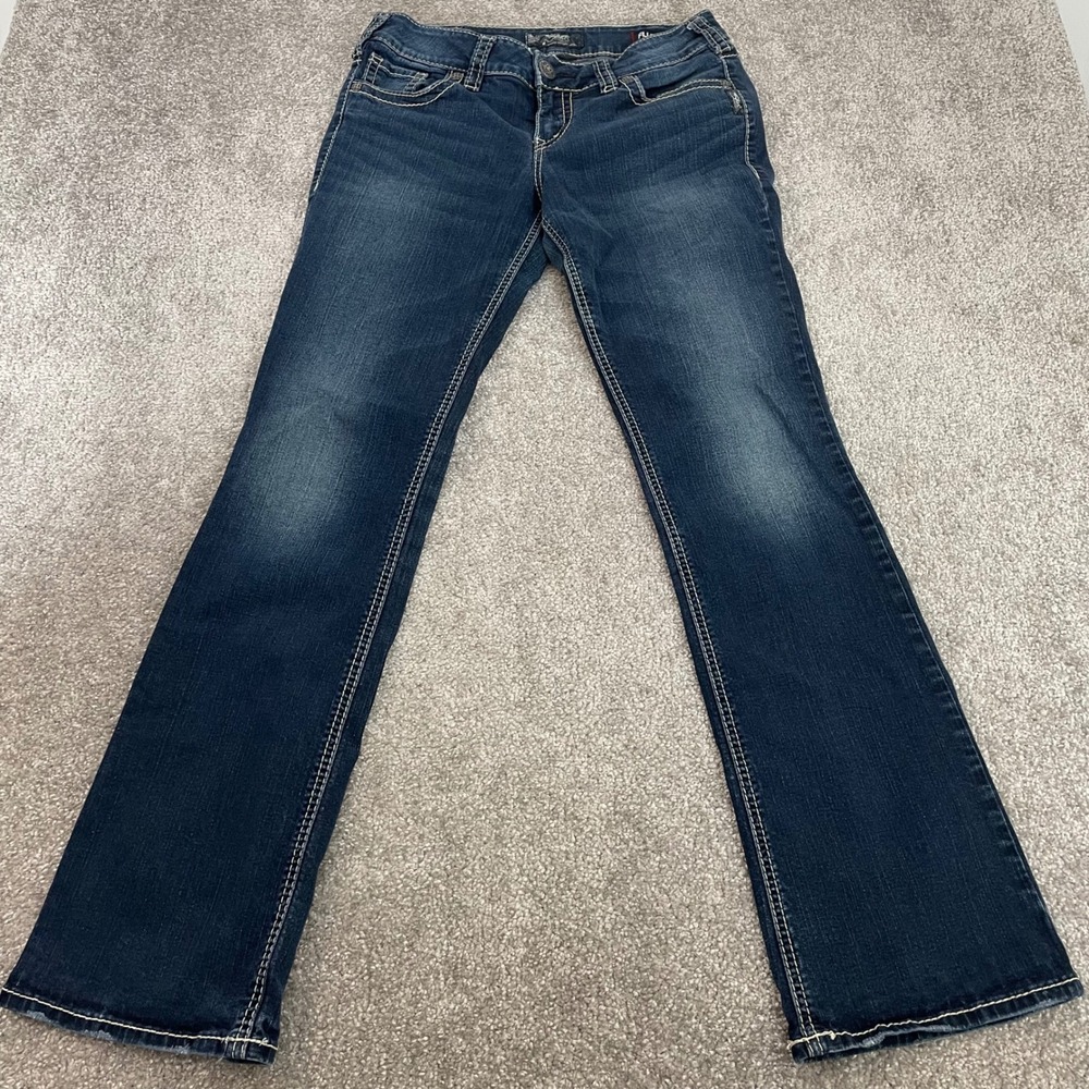 Silver Jeans Womens 30 x 31 Suki Mid Slim Bootcut Y2K Dark Wash (Sz Tag 30x33)